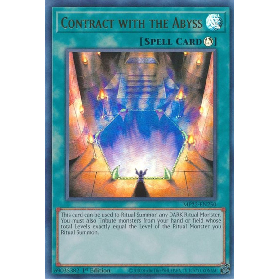 Yu-Gi-Oh TCG MP22-EN250 UR Contract with the Abyss Ritual Spell