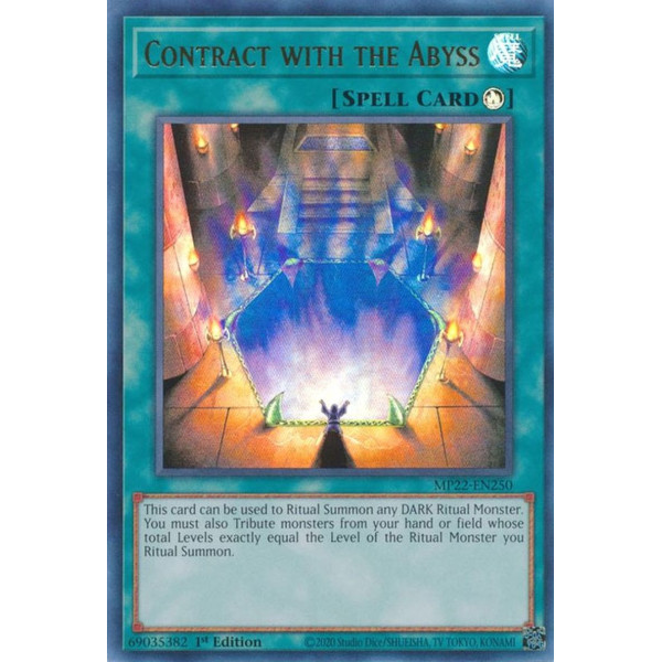 Yu-Gi-Oh TCG MP22-EN250 UR Contract with the Abyss Ritual Spell