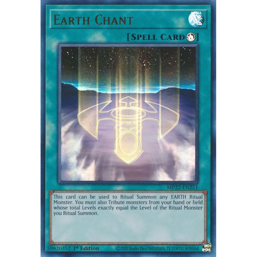 Yu-Gi-Oh TCG MP22-EN251 UR Earth Chant Ritual Spell