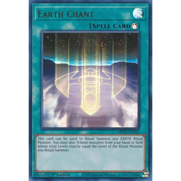 Yu-Gi-Oh TCG MP22-EN251 UR Earth Chant Ritual Spell