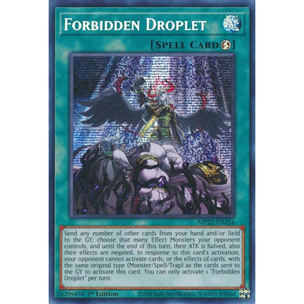 Yu-Gi-Oh TCG MP22-EN254 PSE Forbidden Droplet Quick-Play Spell