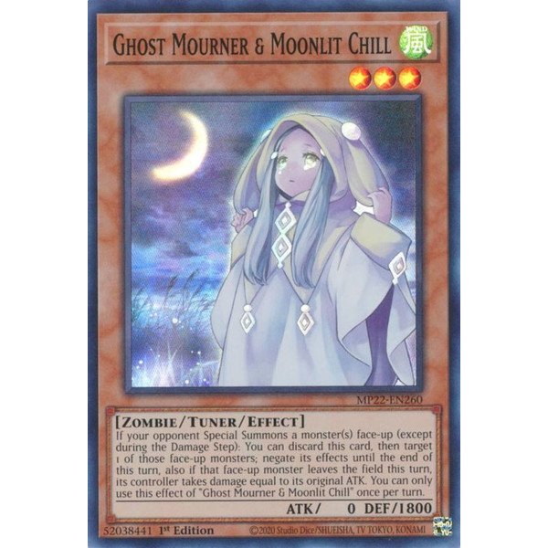 Yu-Gi-Oh TCG MP22-EN260 SR Ghost Mourner & Moonlit Chill Effect Tuner monster
