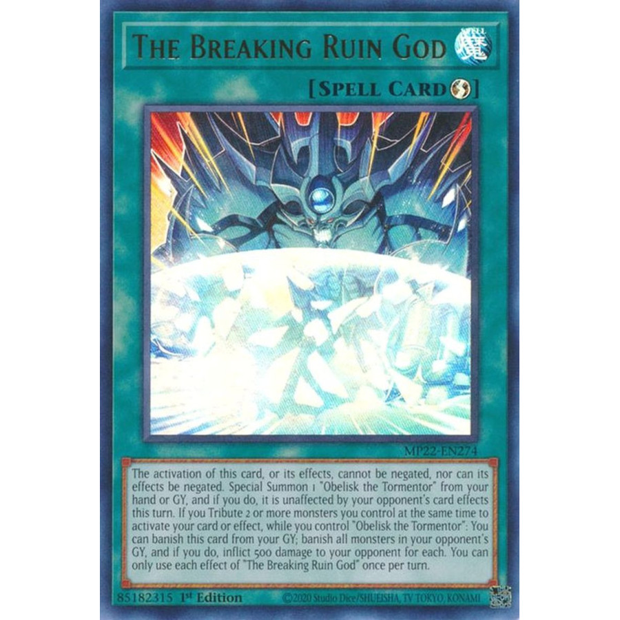 Yu-Gi-Oh TCG MP22-EN274 UR The Breaking Ruin God Quick-Play Spell