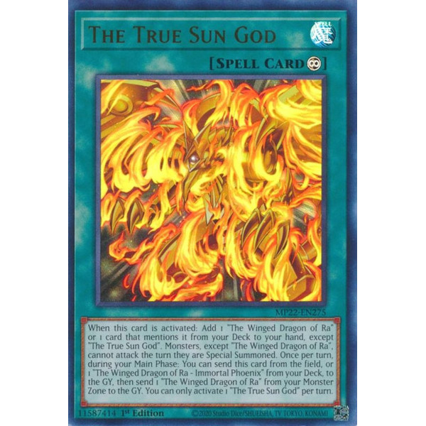 Yu-Gi-Oh TCG MP22-EN275 UR The True Sun God Continuous Spell
