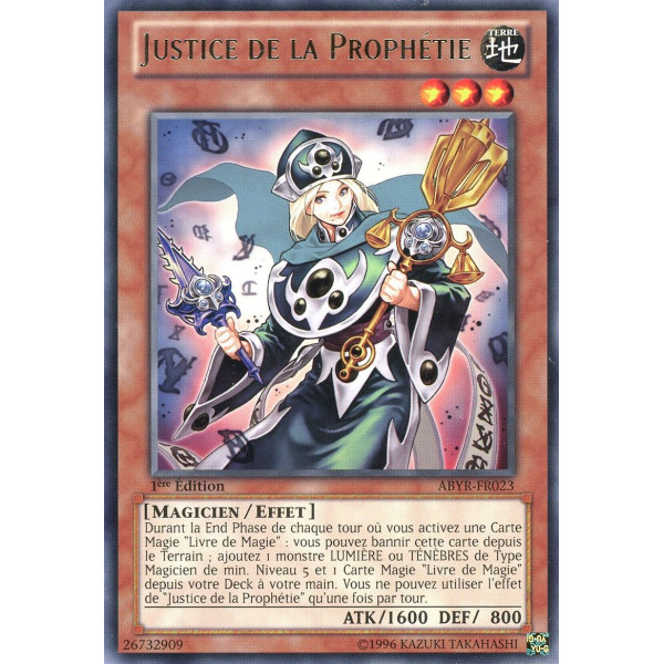 Yu-Gi-Oh TCG ABYR-FR023 R Justice de la Prophétie L'Ascension des Abysses