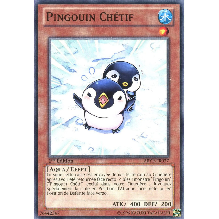 Yu-Gi-Oh TCG ABYR-FR037 C Pingouin Chétif L'Ascension des Abysses