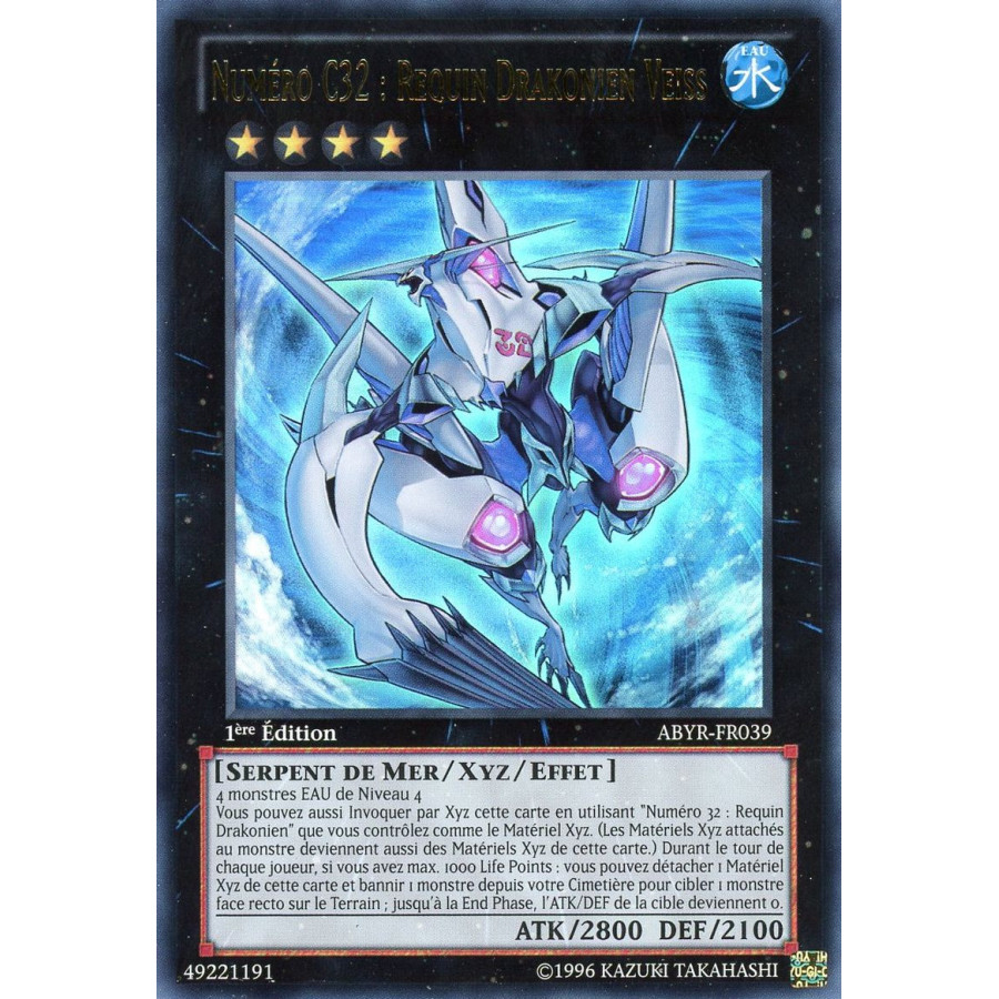 Yu-Gi-Oh TCG ABYR-FR039 UR Numéro C32 : Requin Drakonien Veiss L'Ascension des Abysses