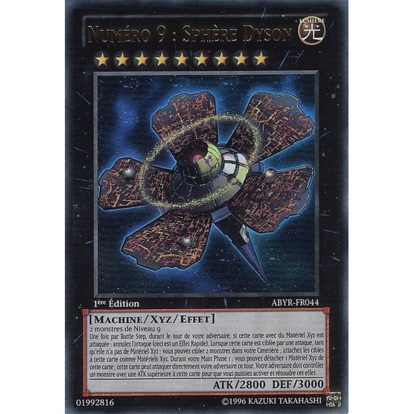 Yu-Gi-Oh TCG ABYR-FR044 UR Numéro 9 : Sphère Dyson L'Ascension des Abysses
