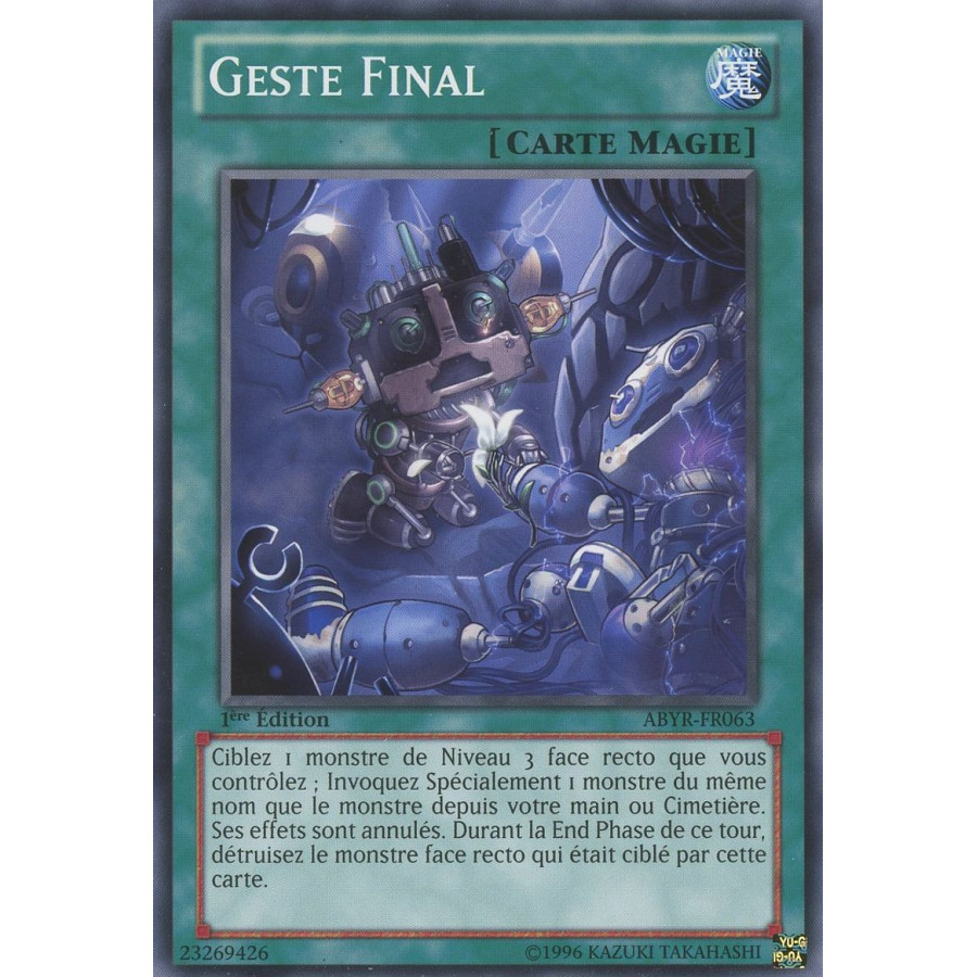 Yu-Gi-Oh TCG ABYR-FR063 C Geste Final L'Ascension des Abysses
