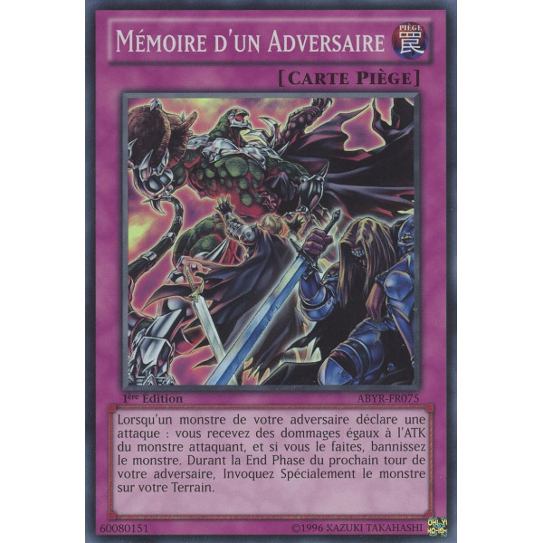 Yu-Gi-Oh TCG ABYR-FR075 SR Mémoire d'un Adversaire L'Ascension des Abysses