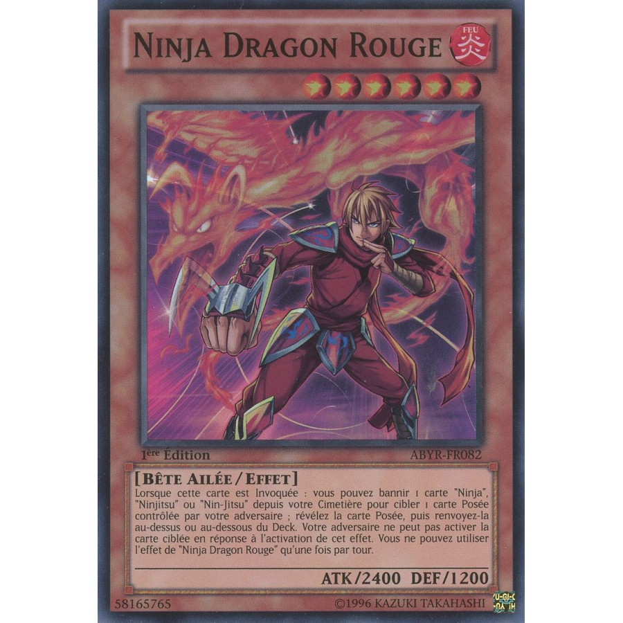 Yu-Gi-Oh TCG ABYR-FR082 SR Ninja Dragon Rouge L'Ascension des Abysses