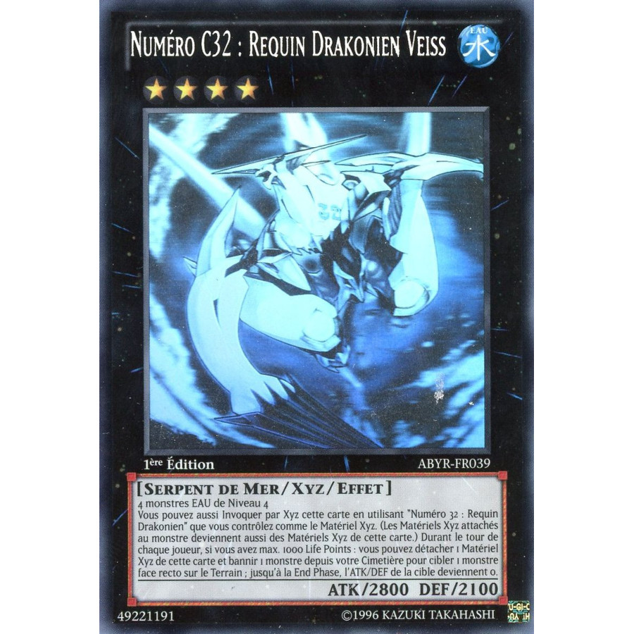 Yu-Gi-Oh TCG ABYR-FR039 GR Numéro C32 : Requin Drakonien Veiss L'Ascension des Abysses
