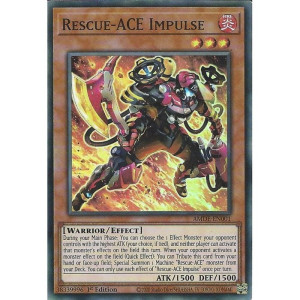 Yu-Gi-Oh TCG AMDE-EN001 SR Rescue-ACE Impulse Amazing Defenders