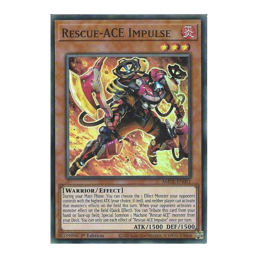 Yu-Gi-Oh TCG AMDE-EN001 SR Rescue-ACE Impulse Amazing Defenders