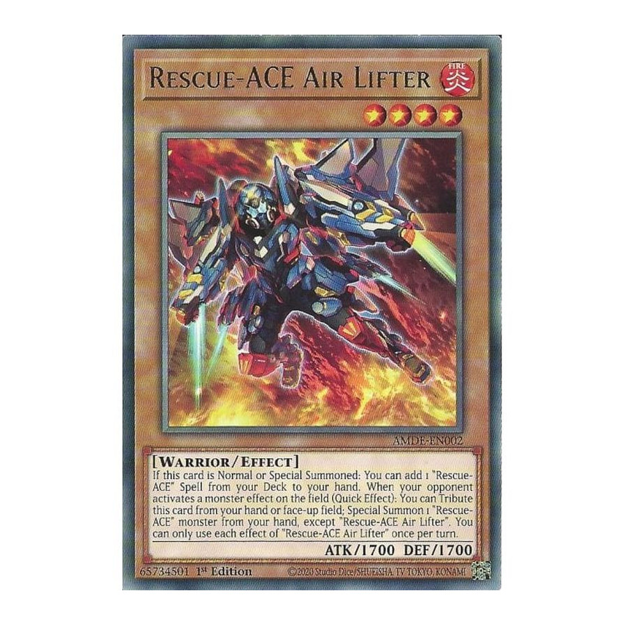 Yu-Gi-Oh TCG AMDE-EN002 R Rescue-ACE Air Lifter Amazing Defenders