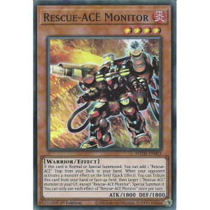 Yu-Gi-Oh TCG AMDE-EN003 SR Rescue-ACE Monitor Amazing Defenders
