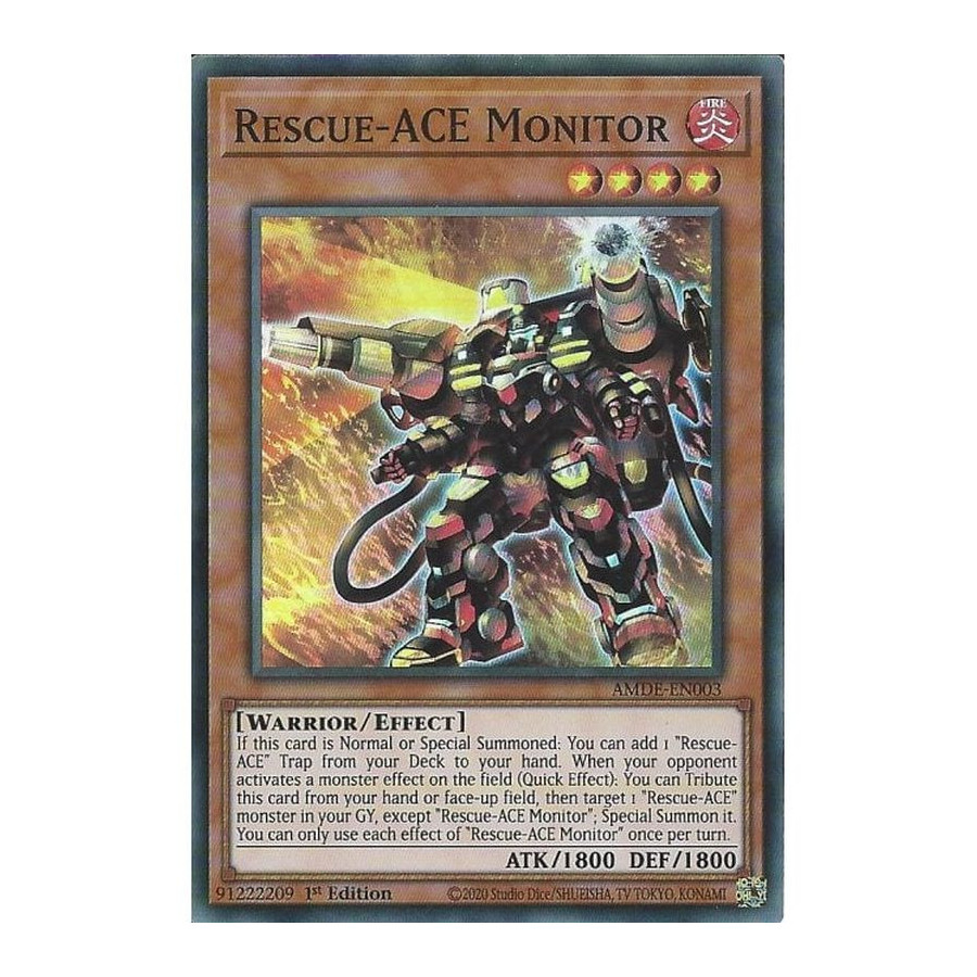 Yu-Gi-Oh TCG AMDE-EN003 SR Rescue-ACE Monitor Amazing Defenders