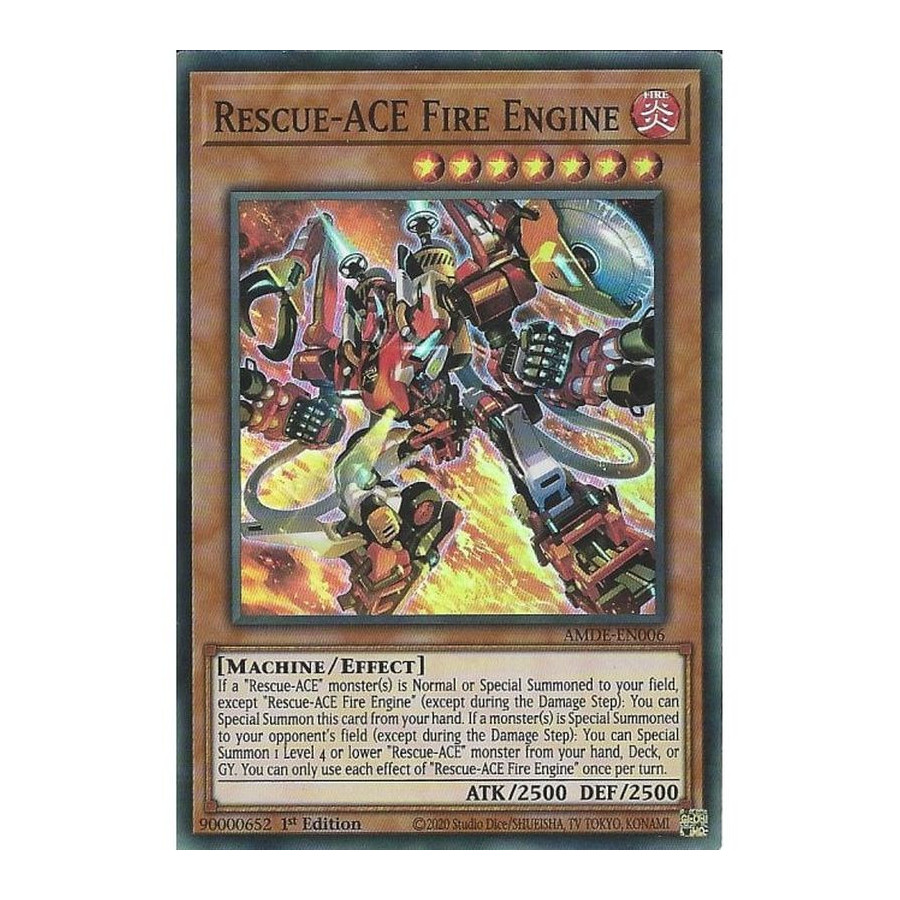 Yu-Gi-Oh TCG AMDE-EN006 SR Rescue-ACE Fire Engine Amazing Defenders