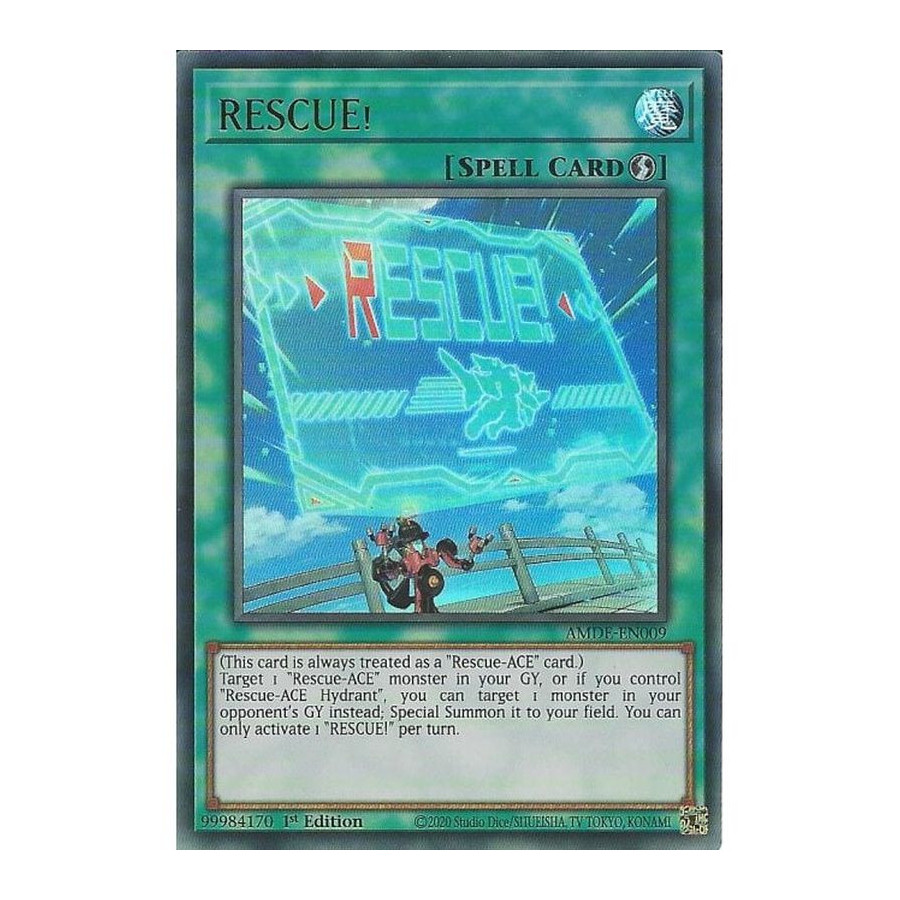 Yu-Gi-Oh TCG AMDE-EN009 UR RESCUE! Amazing Defenders