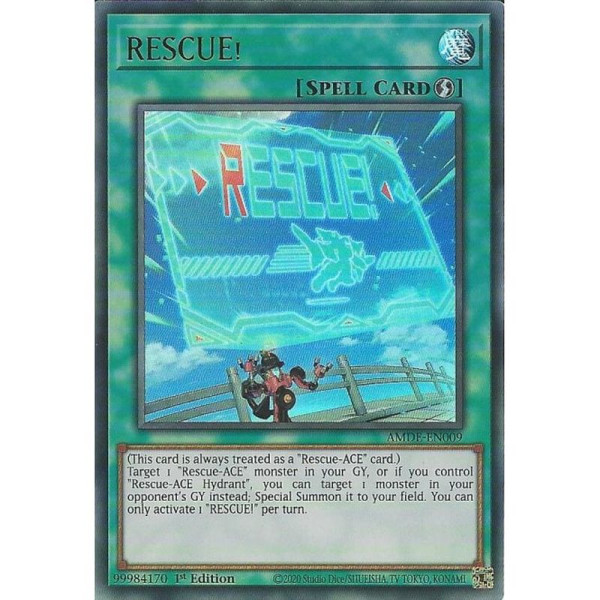 Yu-Gi-Oh TCG AMDE-EN009 UR RESCUE! Amazing Defenders