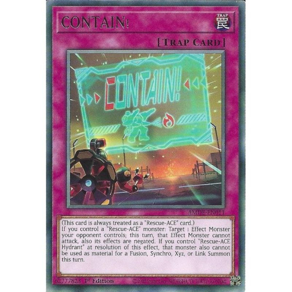 Yu-Gi-Oh TCG AMDE-EN011 R CONTAIN! Amazing Defenders