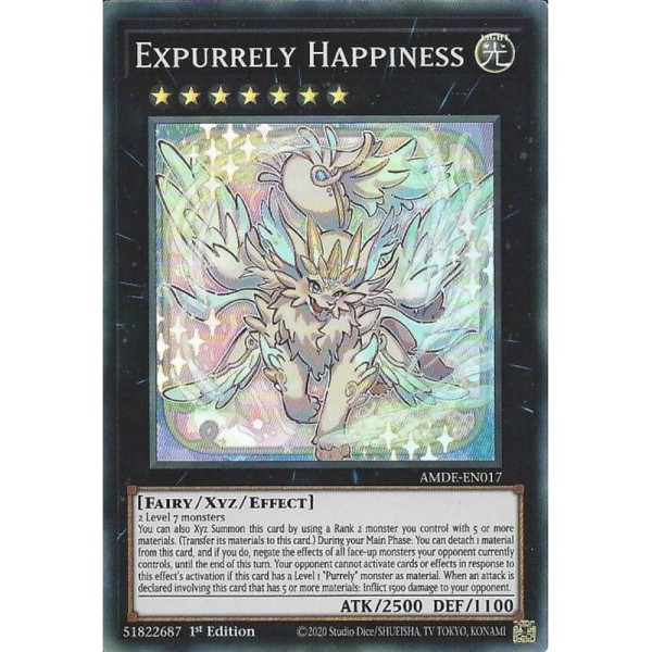 Yu-Gi-Oh TCG AMDE-EN017 SR Expurrely Happiness Amazing Defenders