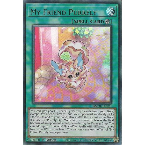 Yu-Gi-Oh TCG AMDE-EN020 UR My Friend Purrely Amazing Defenders