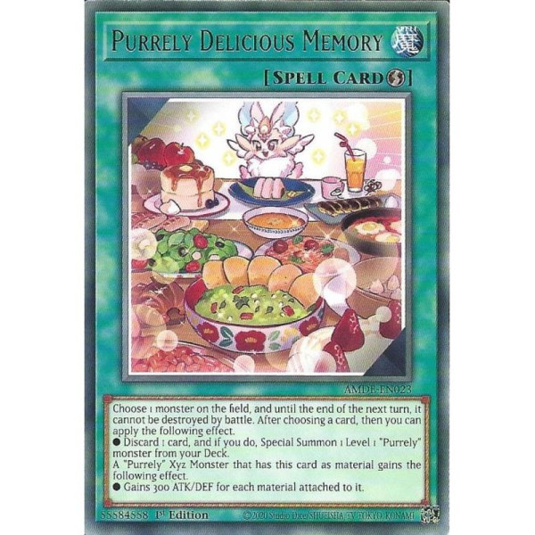 Yu-Gi-Oh TCG AMDE-EN023 R Purrely Delicious Memory Amazing Defenders