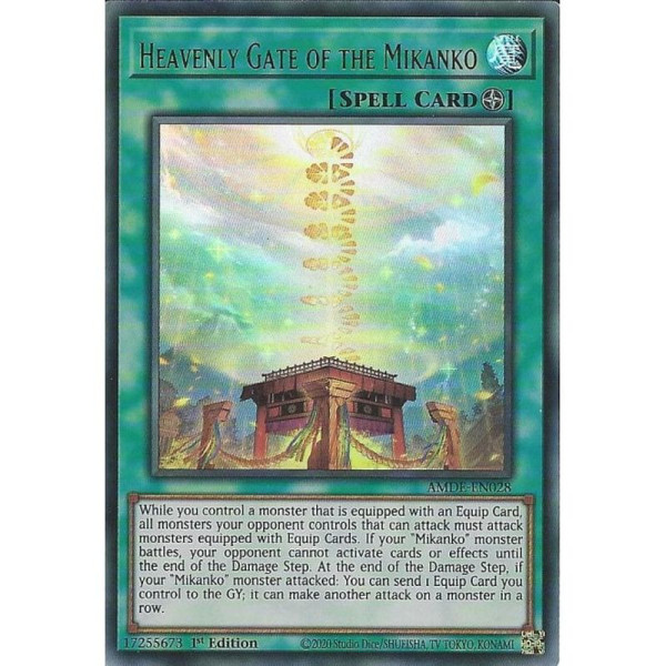 Yu-Gi-Oh TCG AMDE-EN028 UR Heavenly Gate of the Mikanko Amazing Defenders