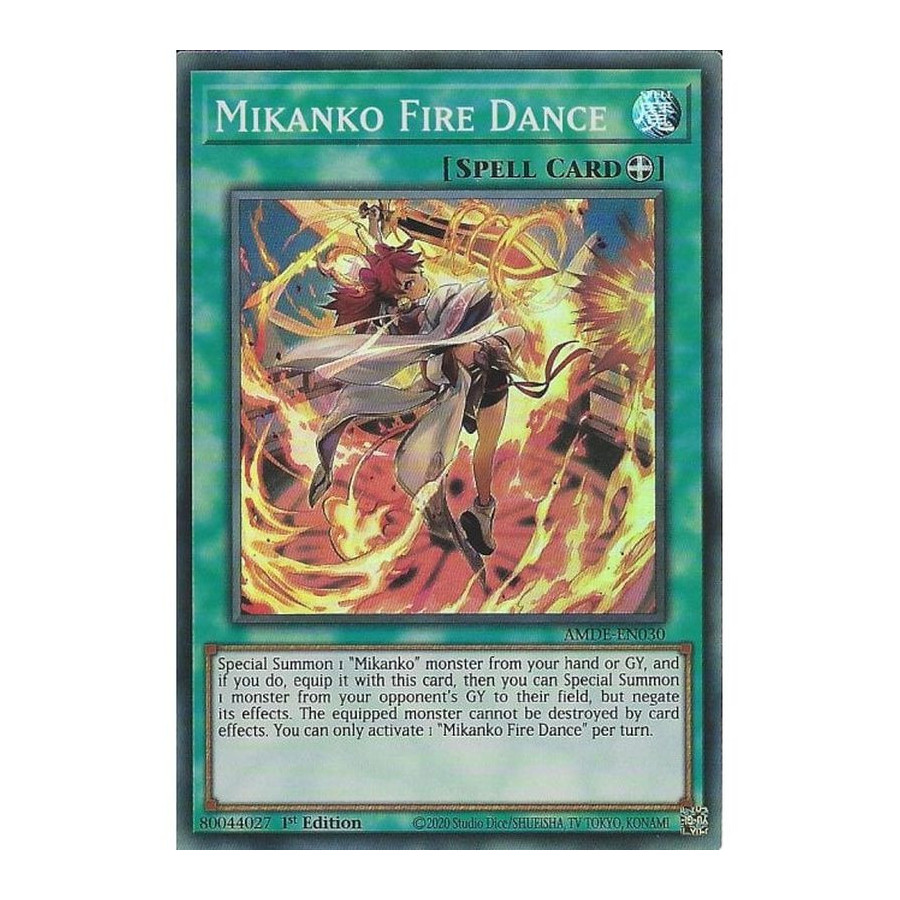 Yu-Gi-Oh TCG AMDE-EN030 SR Mikanko Fire Dance Amazing Defenders