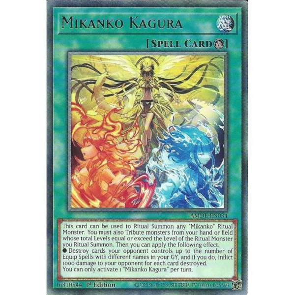 Yu-Gi-Oh TCG AMDE-EN034 R Mikanko Kagura Amazing Defenders