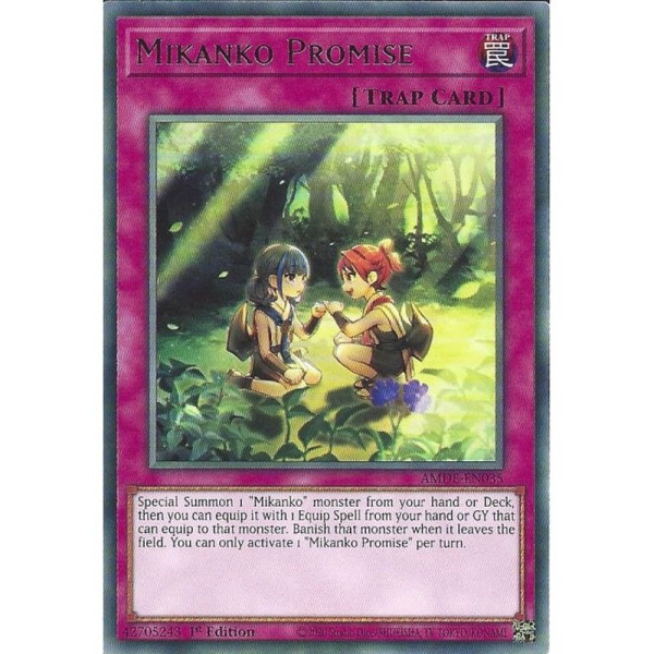 Yu-Gi-Oh TCG AMDE-EN035 R Mikanko Promise Amazing Defenders