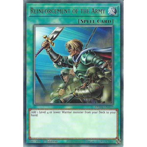 Yu-Gi-Oh TCG AMDE-EN039 R Reinforcement of the Army Amazing Defenders