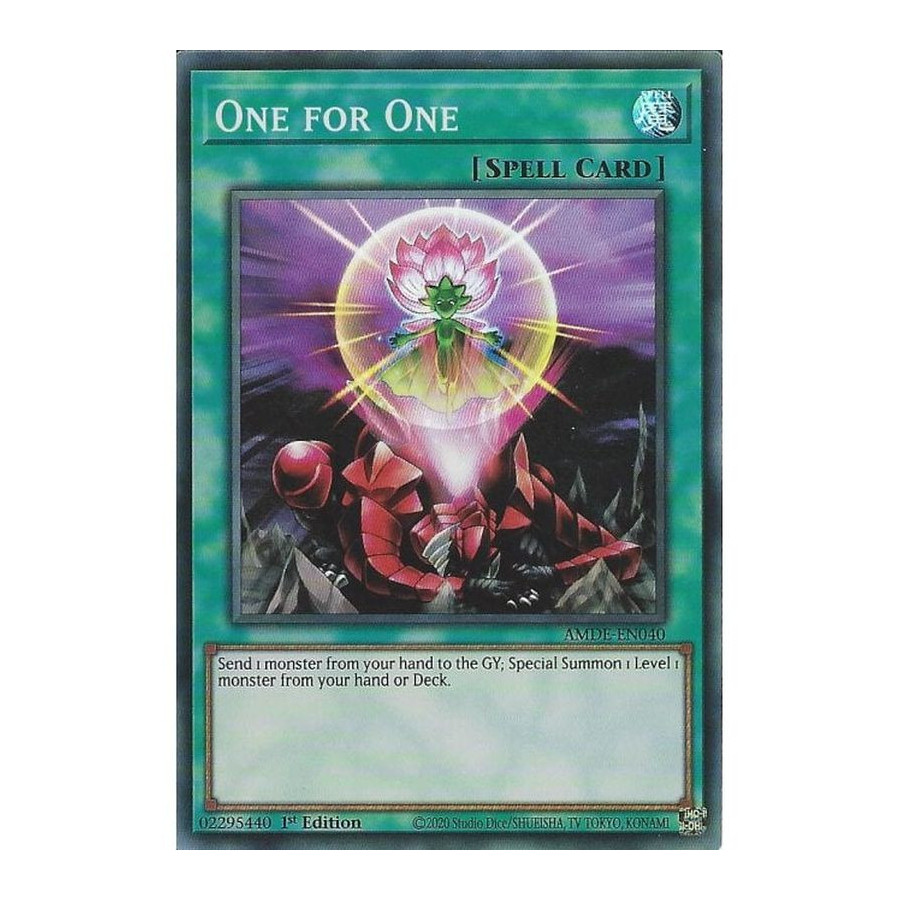 Yu-Gi-Oh TCG AMDE-EN040 SR One for One Amazing Defenders