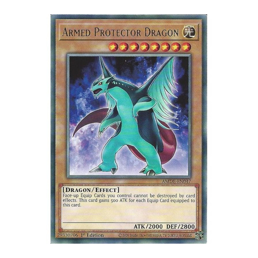 Yu-Gi-Oh TCG AMDE-EN047 R Armed Protector Dragon Amazing Defenders
