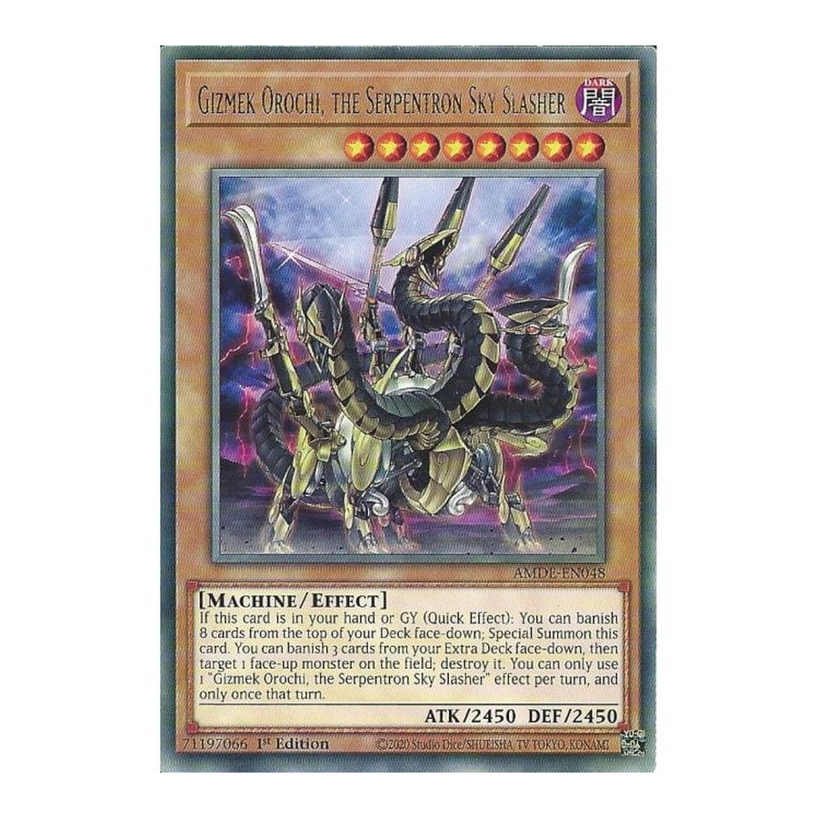 Yu-Gi-Oh TCG AMDE-EN048 R Gizmek Orochi, the Serpentron Sky Slasher Amazing Defenders