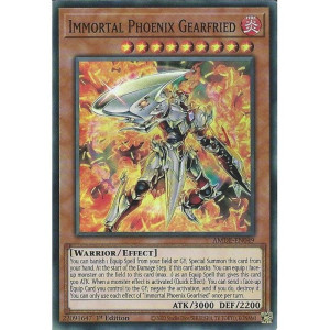Yu-Gi-Oh TCG AMDE-EN049 SR Immortal Phoenix Gearfried Amazing Defenders