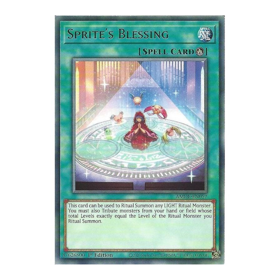 Yu-Gi-Oh TCG AMDE-EN057 R Sprite's Blessing Amazing Defenders