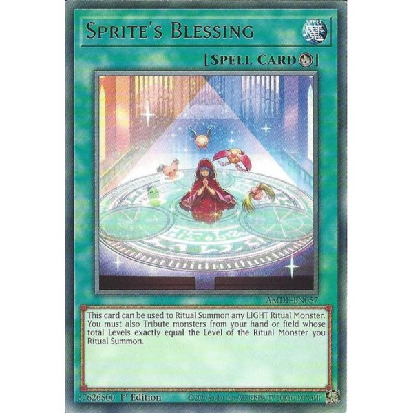 Yu-Gi-Oh TCG AMDE-EN057 R Sprite's Blessing Amazing Defenders