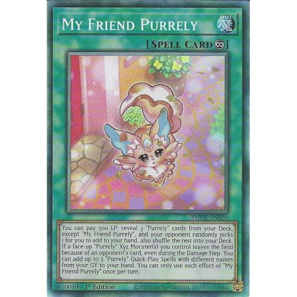 Yu-Gi-Oh TCG AMDE-EN020 CR My Friend Purrely Amazing Defenders