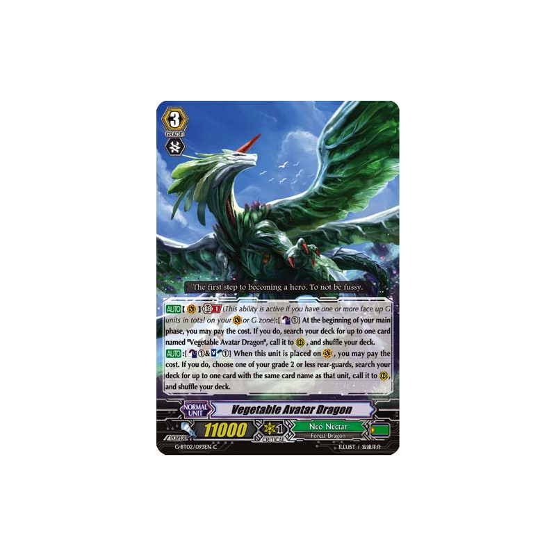 Vanguard_TCG_card_G-BT02_093EN_C_Vegetable_Avatar_Dragon_Soaring_Ascent_of_Gale_Blossom