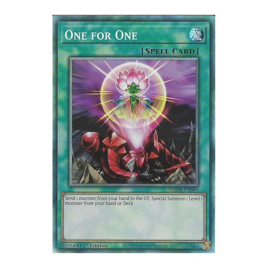Yu-Gi-Oh TCG AMDE-EN040 CR One for One Amazing Defenders