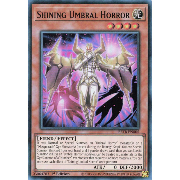 Yu-Gi-Oh TCG BETB-EN005 SR Shining Umbral Horror Beyond the Brave