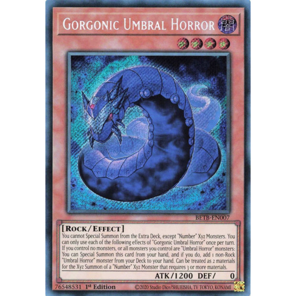 Yu-Gi-Oh TCG BETB-EN007 SE Gorgonic Umbral Horror Beyond the Brave