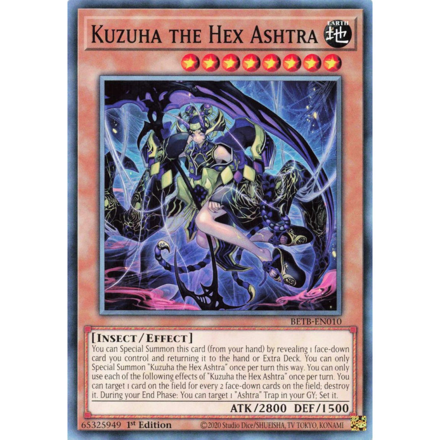 Yu-Gi-Oh TCG BETB-EN010 C Kuzuha the Hex Ashtra Beyond the Brave