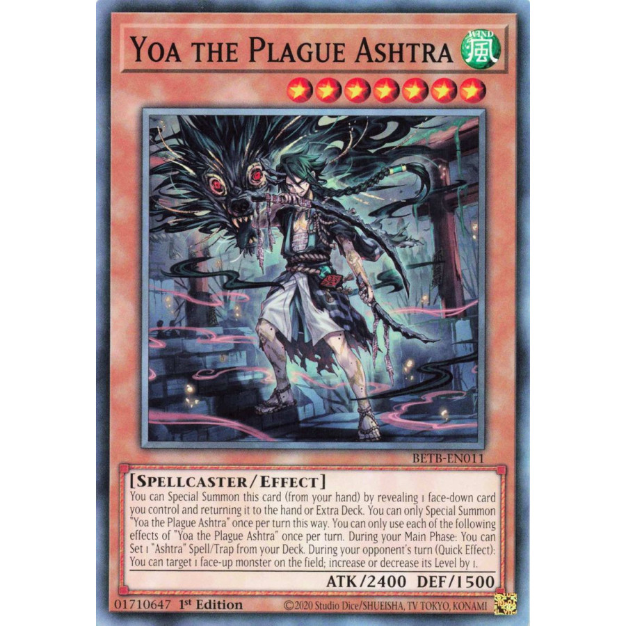 Yu-Gi-Oh TCG BETB-EN011 C Yoa the Plague Ashtra Beyond the Brave