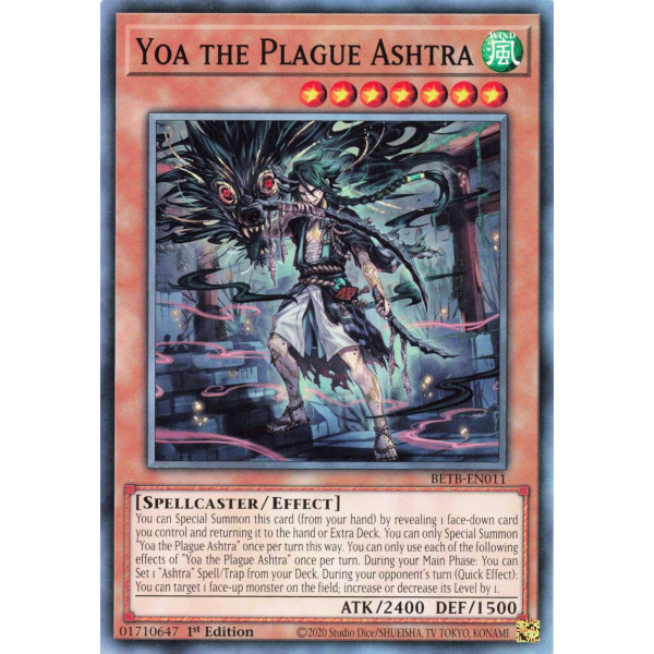 Yu-Gi-Oh TCG BETB-EN011 C Yoa the Plague Ashtra Beyond the Brave