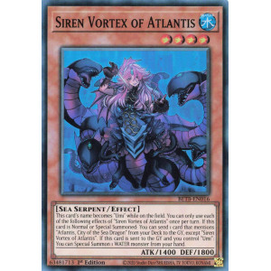Yu-Gi-Oh TCG BETB-EN016 SR Siren Vortex of Atlantis Beyond the Brave