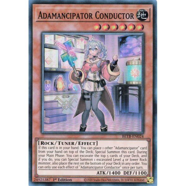 Yu-Gi-Oh TCG BETB-EN024 SR Adamancipator Conductor Beyond the Brave