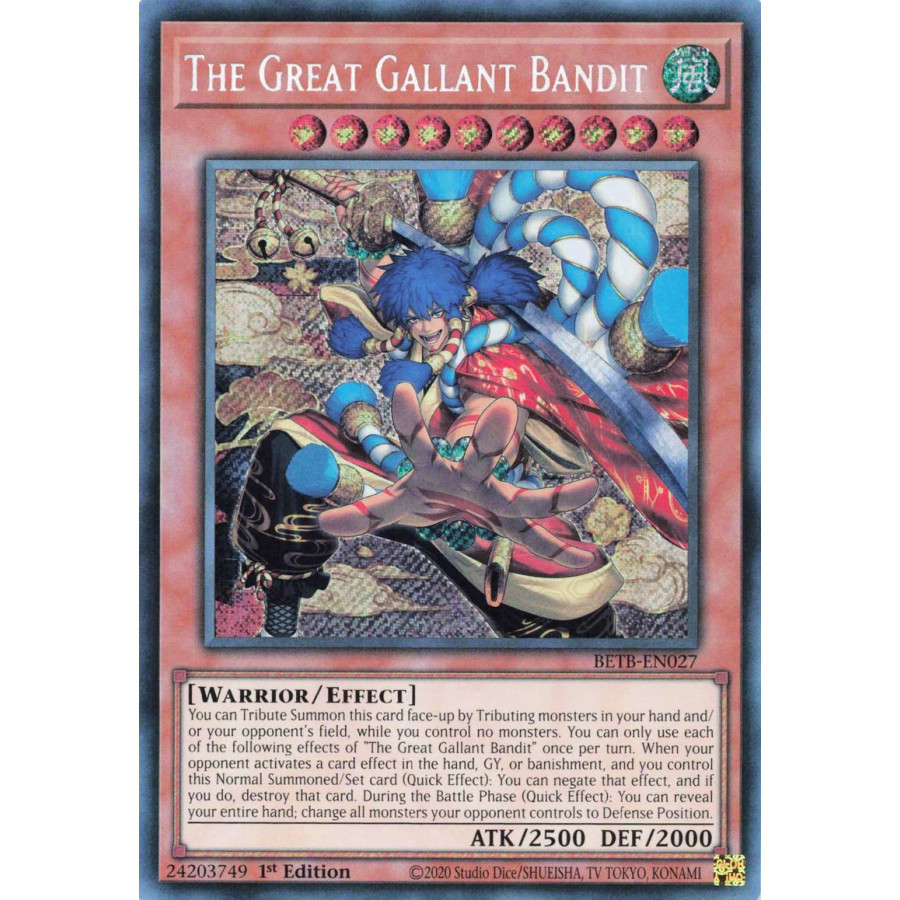 Yu-Gi-Oh TCG BETB-EN027 SE The Great Gallant Bandit Beyond the Brave